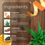 Orange Face Scrub for Brightening - Natural Cleanser with 11 Ayurvedic Ingredients