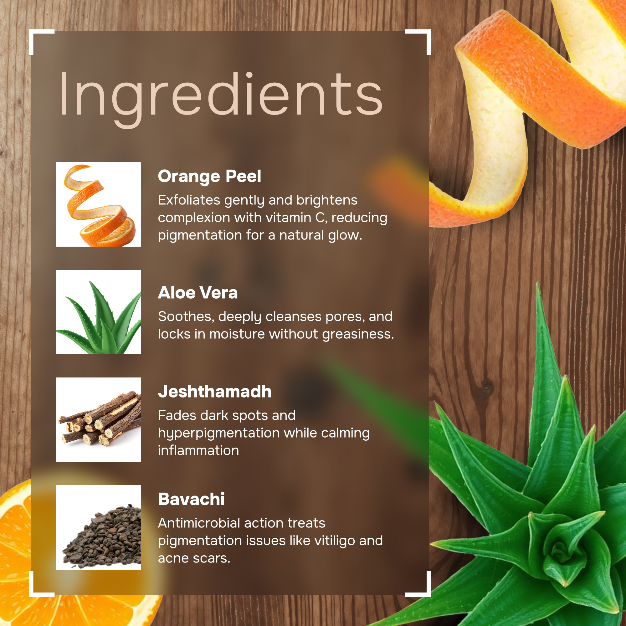 Orange Face Scrub for Brightening - Natural Cleanser with 11 Ayurvedic Ingredients