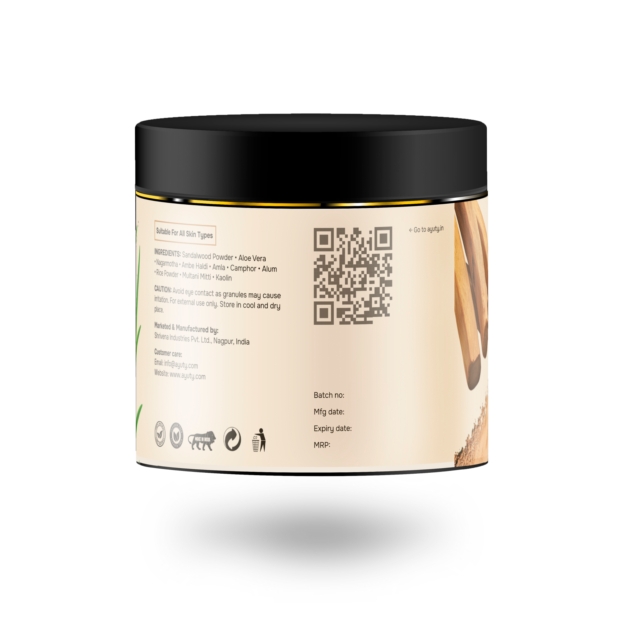 Natural Sandalwood Face Scrub - Advanced Oil control and Exfoliation