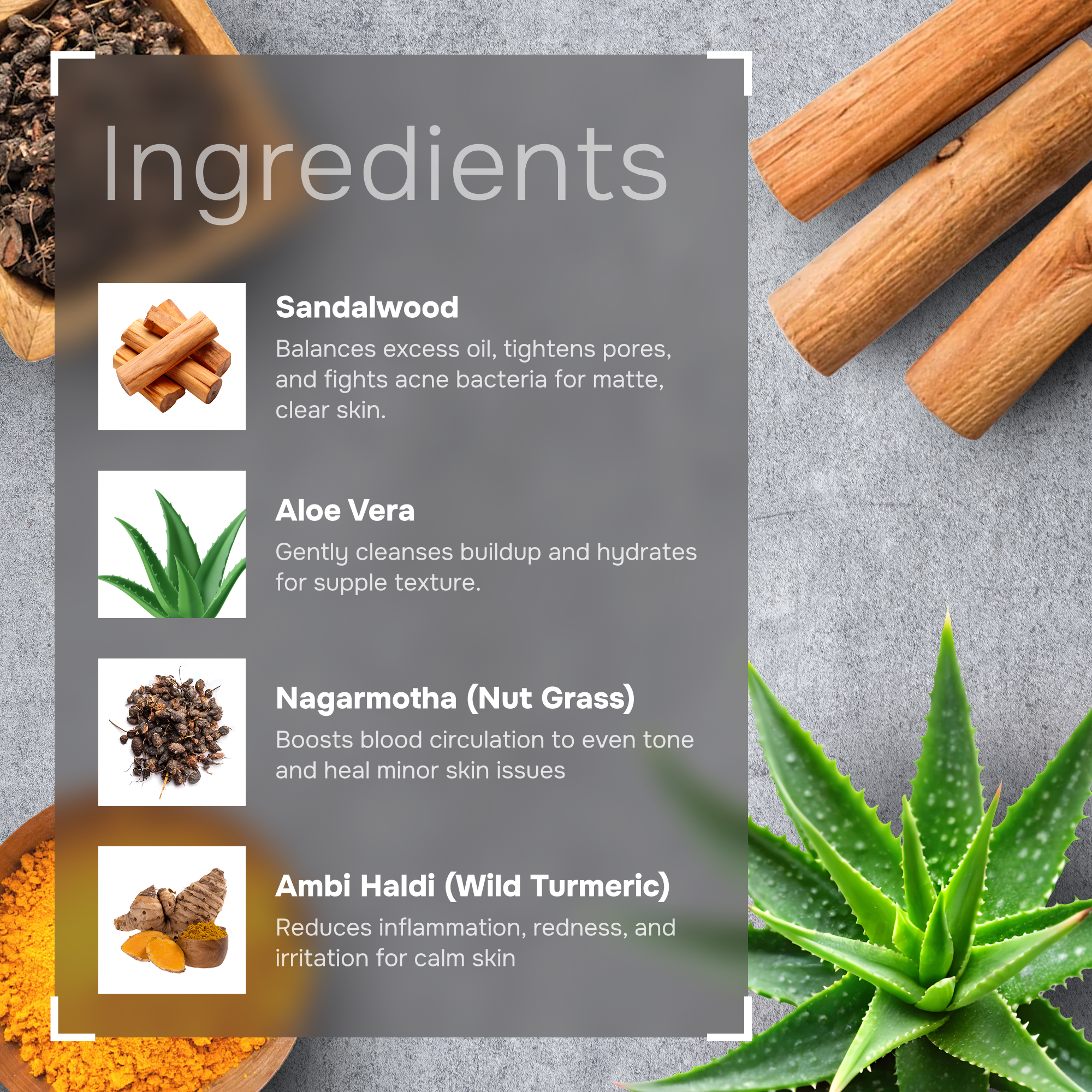 Natural Sandalwood Face Scrub - Advanced Oil control and Exfoliation