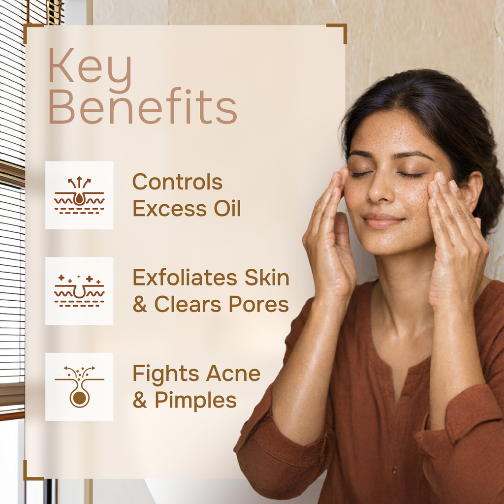 Natural Sandalwood Face Scrub - Advanced Oil control and Exfoliation