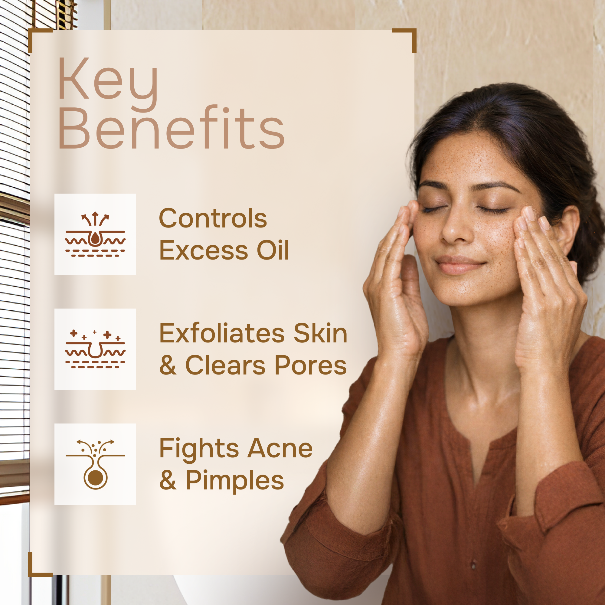 Natural Sandalwood Face Scrub - Advanced Oil control and Exfoliation