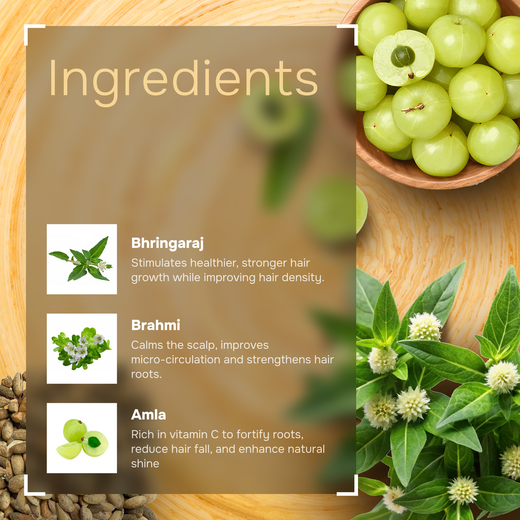 Bhringaraj Hair Oil - 20+ Natural Ingredients for Hair Growth | AYUTY