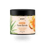 Orange Face Scrub for Brightening - Natural Cleanser with 11 Ayurvedic Ingredients