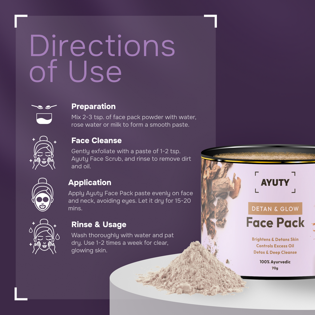 DeTan & Glow Natural Face Pack | Reduces Tanning & Improves Complexion