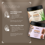 Ayurvedic Face Scrub & Face Pack Combo for Acne, Blackheads, Tan Removal & Glowing Skin